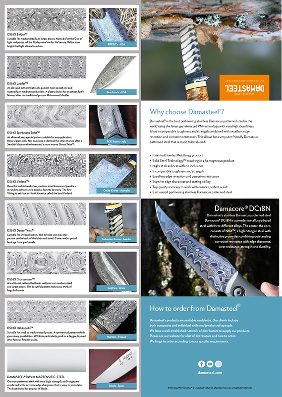Damasteel Damasteel pattern brochure